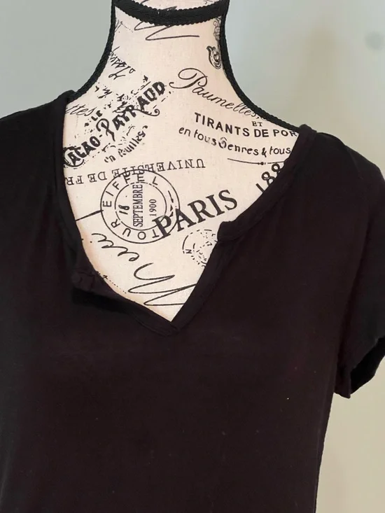 Antistar Black V Neck Dress | Size M | Stretchy | Preowned | Classic Everyday - Picture 6 of 11